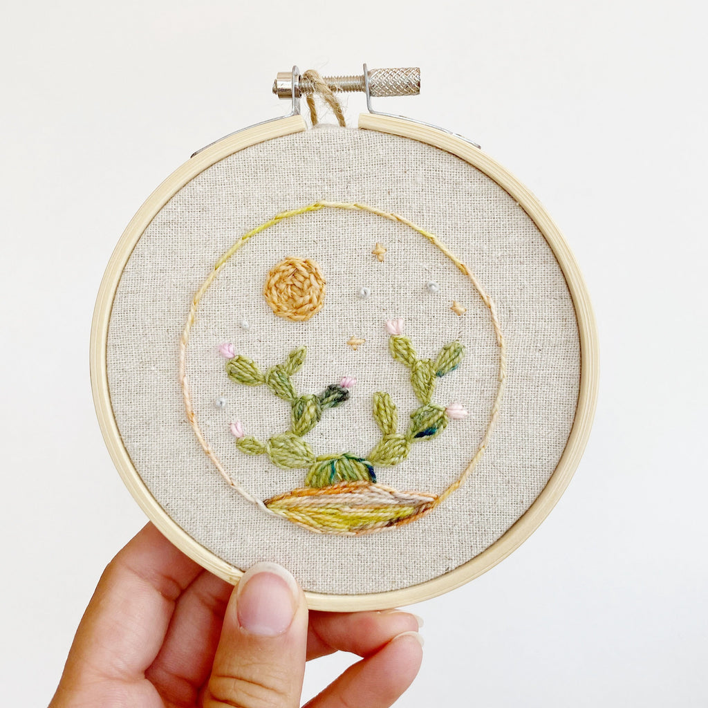 Cactus Garden - Embroidery Kit – Half Moon Fabrics