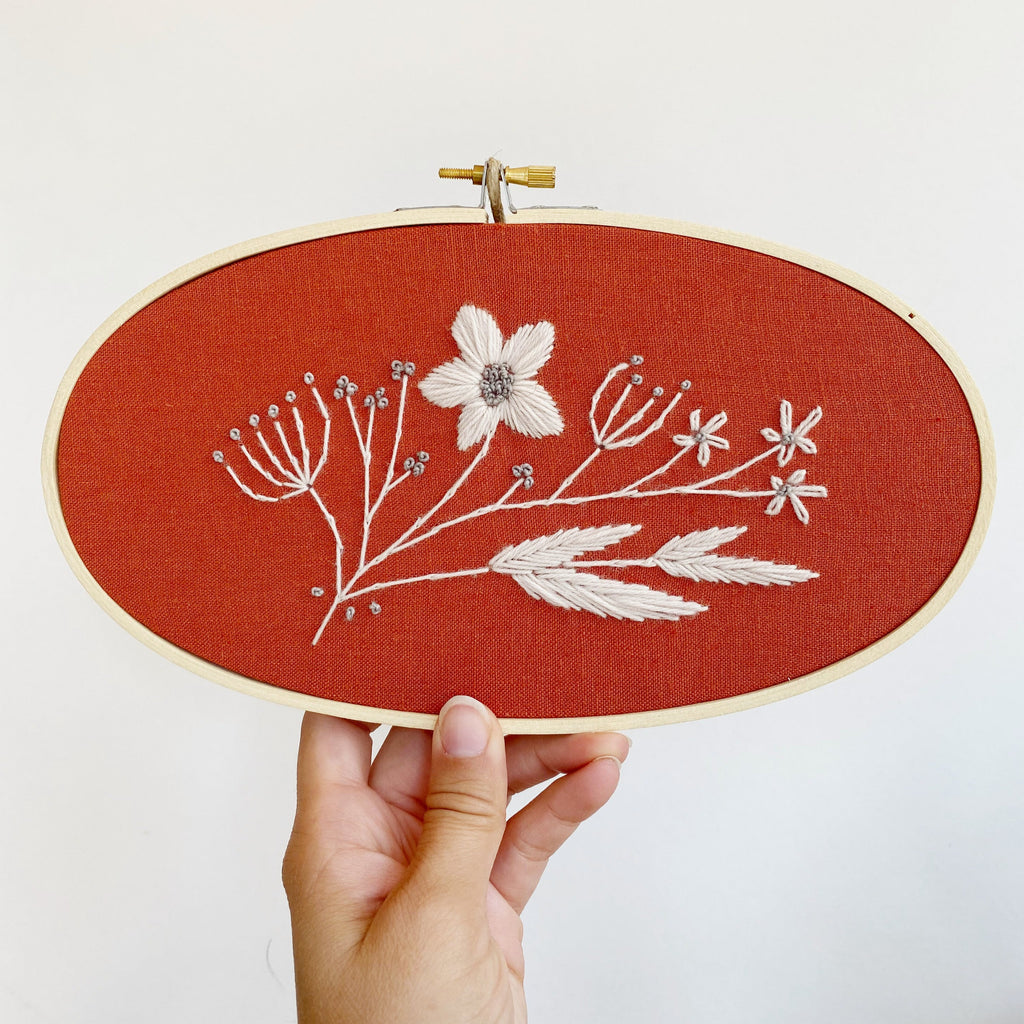 Wildflowers Bouquet / Hand-Stitched Embroidery