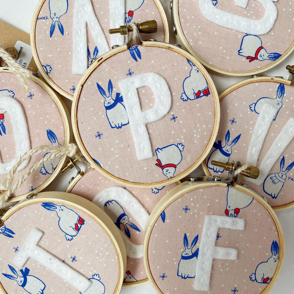 Make Your Own Hand-Stitched Initial Ornament Workshop | Sunday, Nov 17th @ 10am