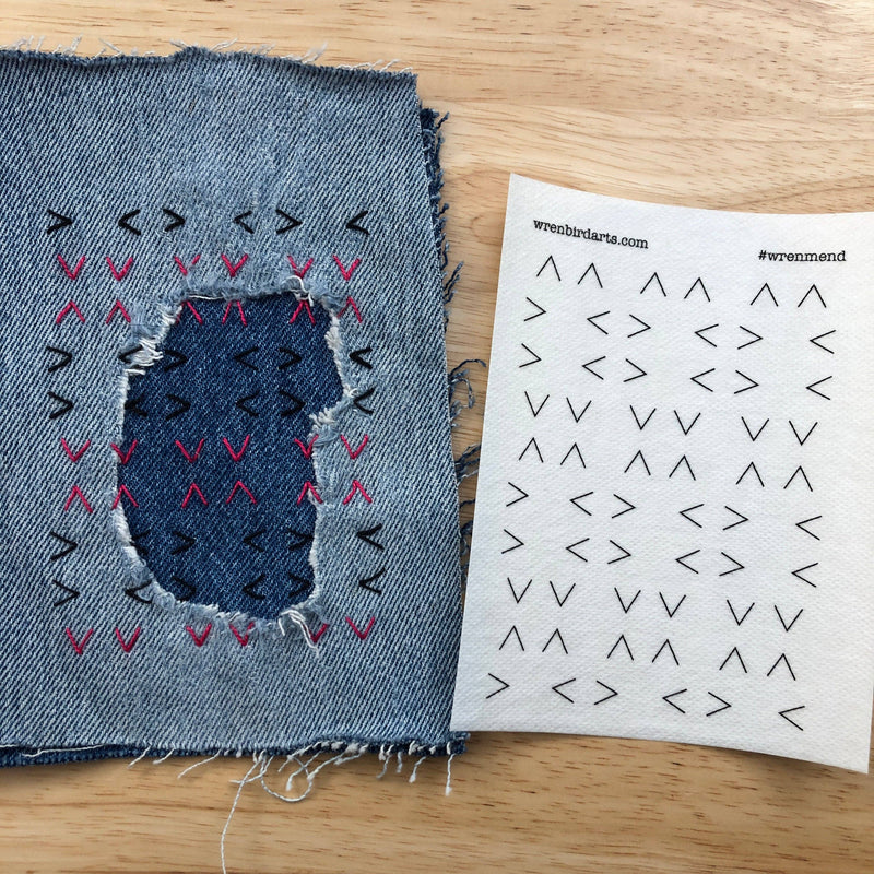 Washable Mending Transfers - Cat Patterns