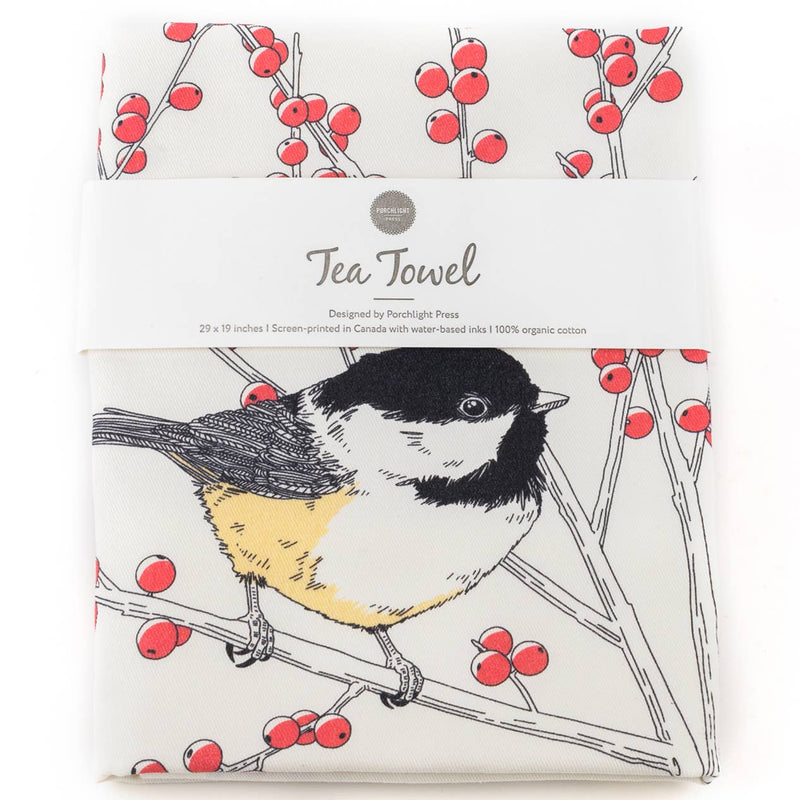 Black-capped Chickadee Tea Towel