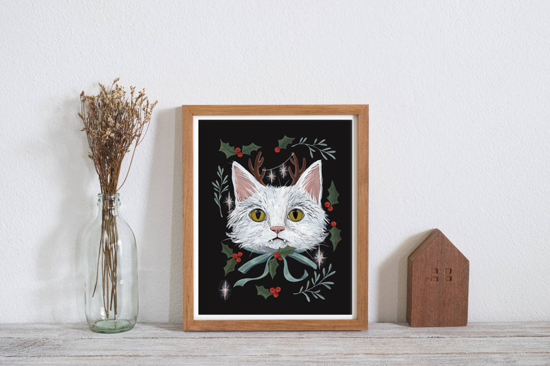 Yule Cat Art Print