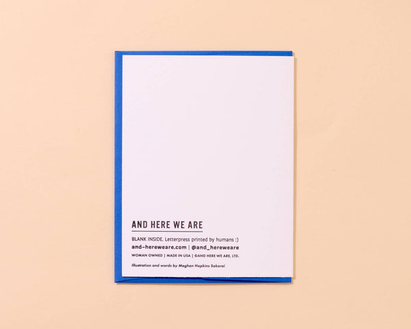 True Crime Halloween Crows Letterpress Greeting Card