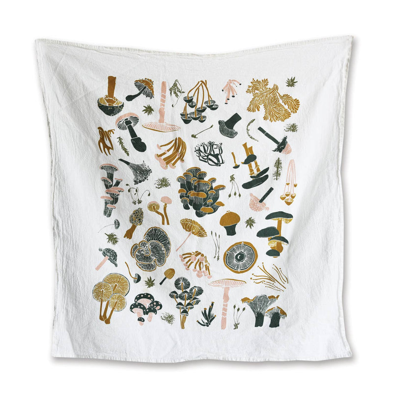 Mosses + Mushrooms Kitchen Tea Towel