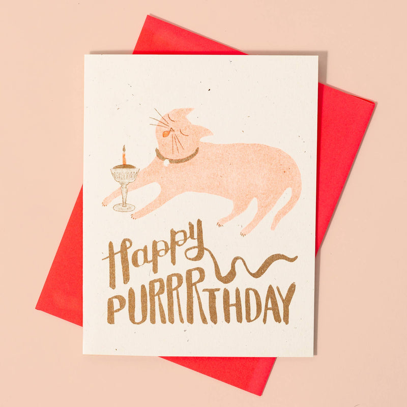 Happy Purrrthday Birthday Card