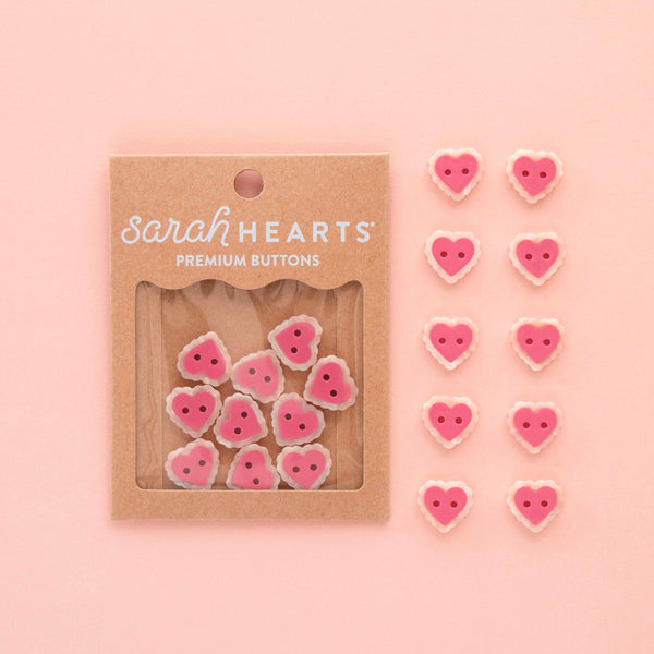 Pink Sweet Heart Small 5/8" Buttons