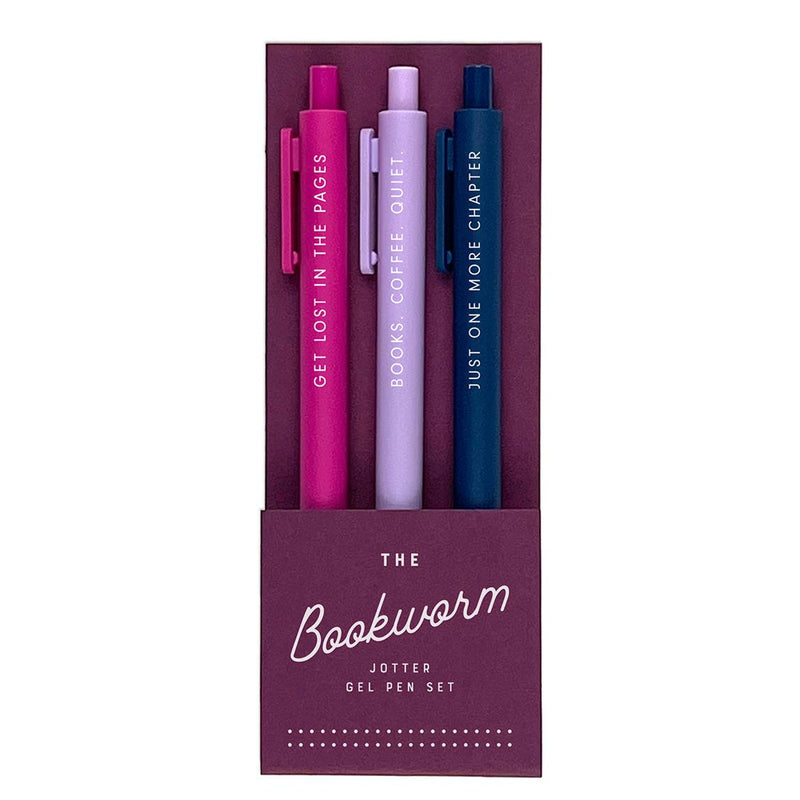 The Bookworm Jotter Gel Pen: Set of 3