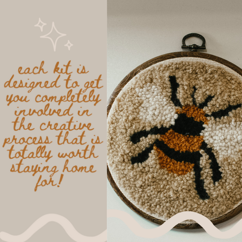 Bee Beginner DIY Punch Needle Kit