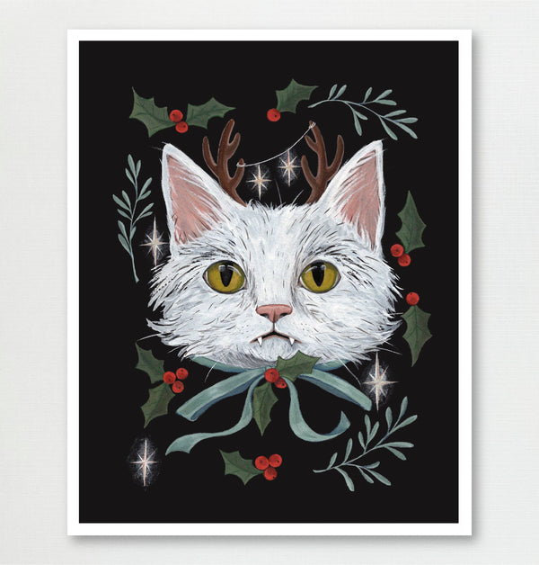 Yule Cat Art Print