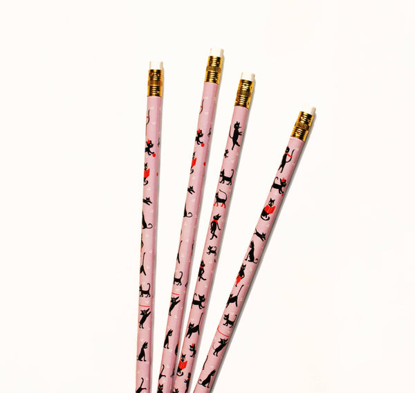 Cat Club Pencils - Set of 4