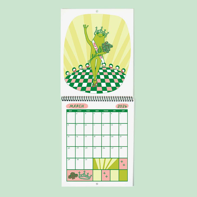 *Pre-Order* Froggy of the Month 2026 Calendar | Frog Calendar