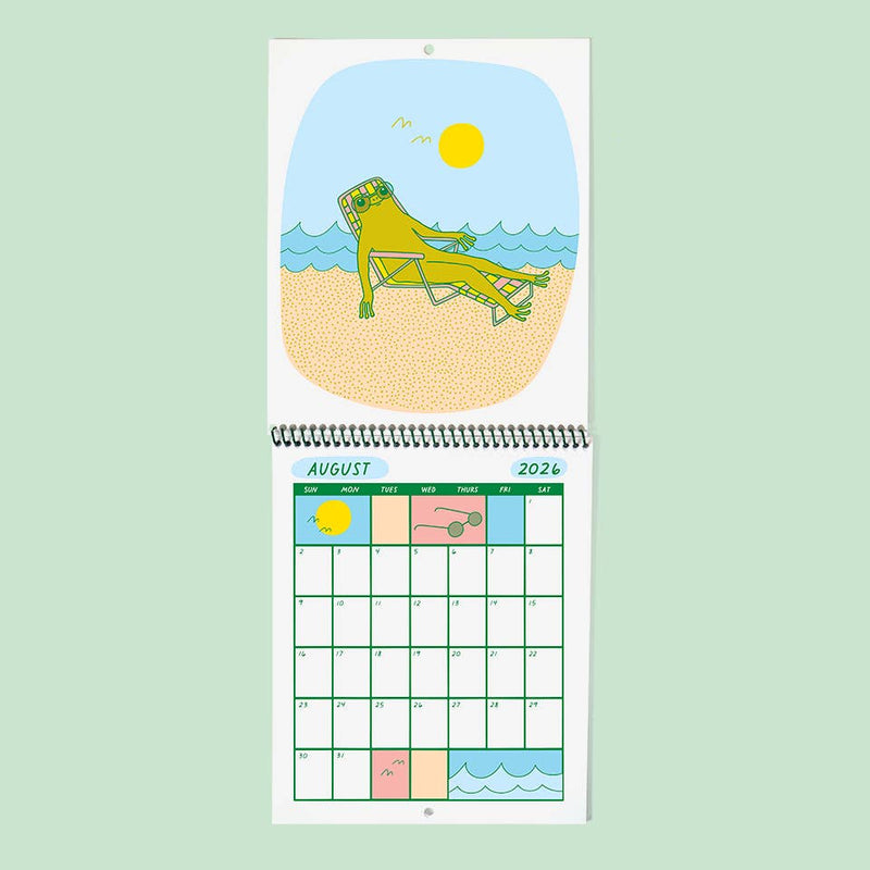 *Pre-Order* Froggy of the Month 2026 Calendar | Frog Calendar