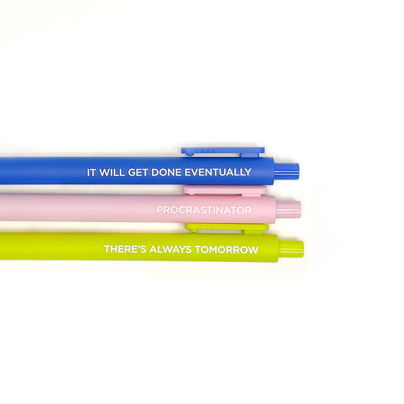 Procrastinator Pen Set