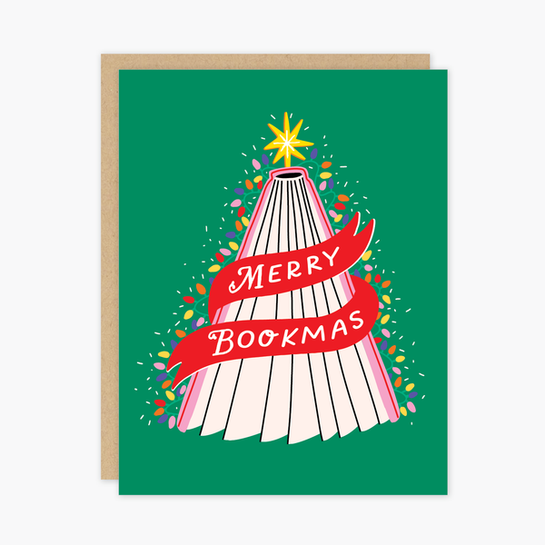 Merry Bookmas Christmas Holiday Card