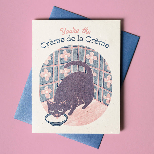 Crème de la Crème Cat Greeting Card