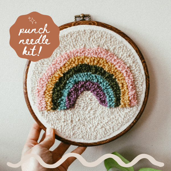 Rainbow Beginner DIY Punch Needle Kit
