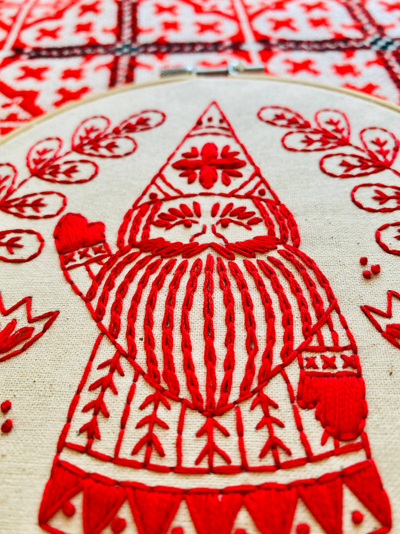 Nordic "Jul" Gnome Complete Embroidery Kit