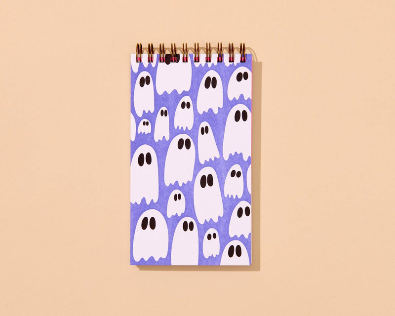 Ghosts Letterpress Pocket size Spiral Lined Notebook