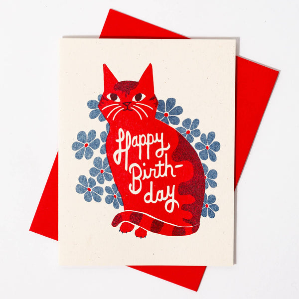 Happy Birthday Cat Card