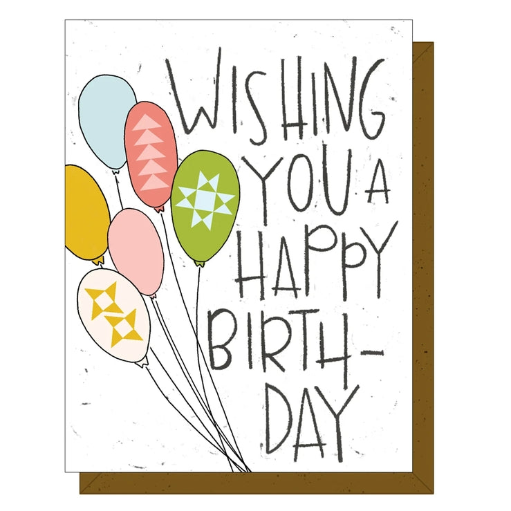 Quilt Birthday Balloon Card