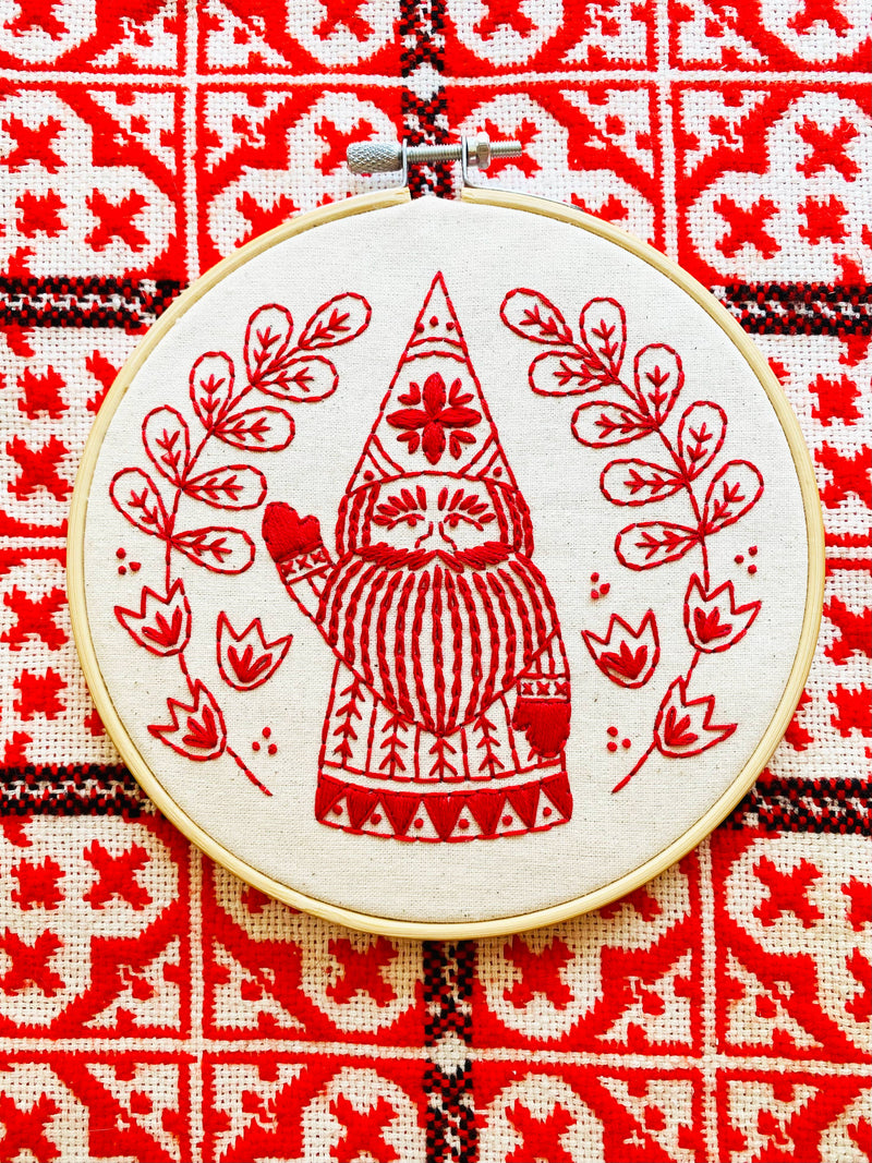 Nordic "Jul" Gnome Complete Embroidery Kit