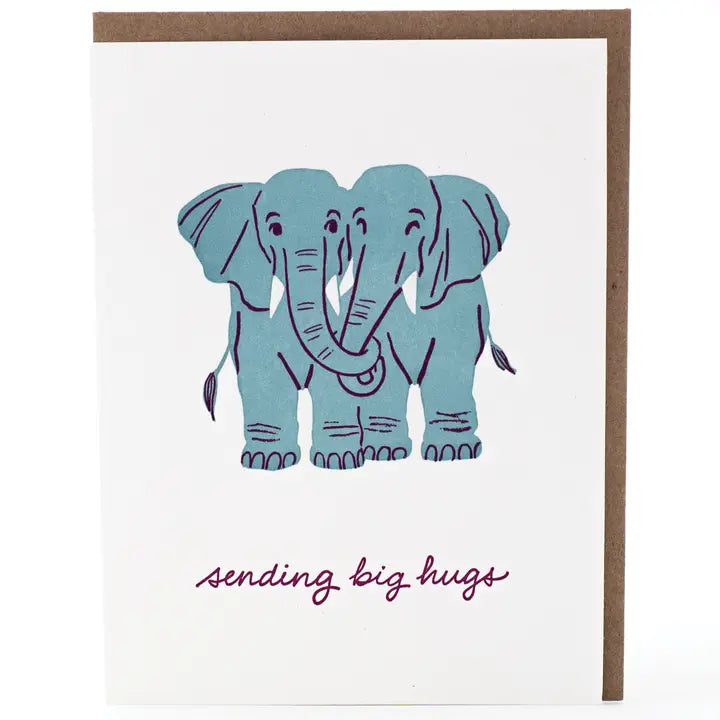 Sending Hugs Elephant Card