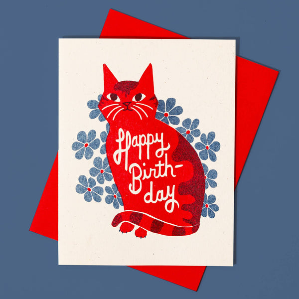 Happy Birthday Cat Card