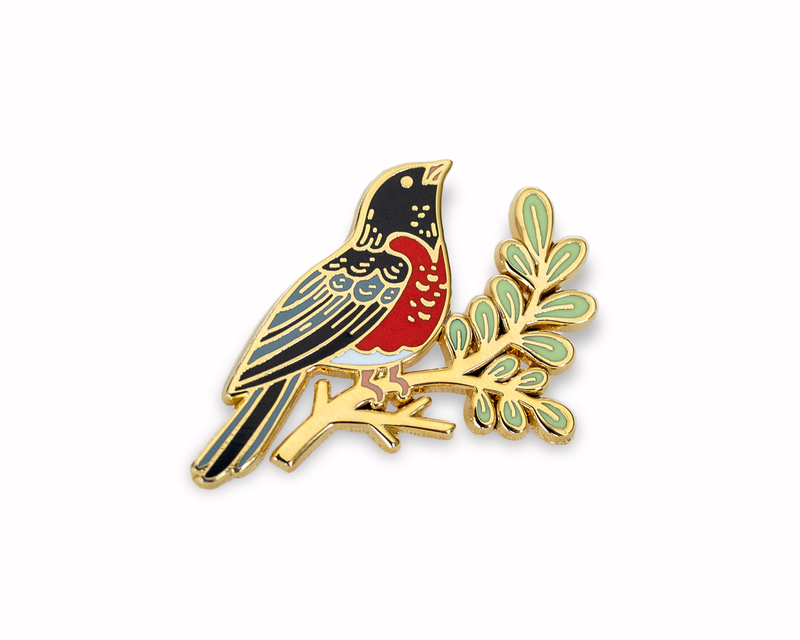 Robin Enamel Pin