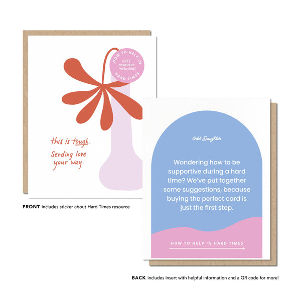 This is tough - Hard Times Sympathy Thinking of You Card