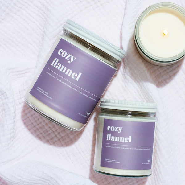 Cozy Flannel 9 ounce jar candle