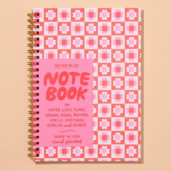 Blume Quilt Floral Letterpress Spiral Notebook