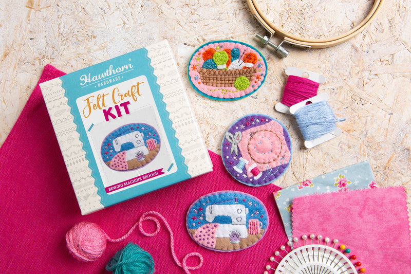 Sewing Machine Brooch Felt Craft Kit