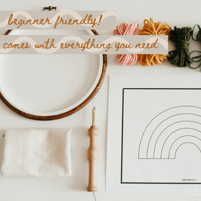 Mushroom Beginner DIY Punch Needle Kit