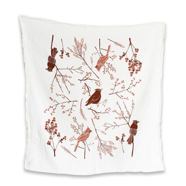Birds + Berries Kitchen Tea Towel