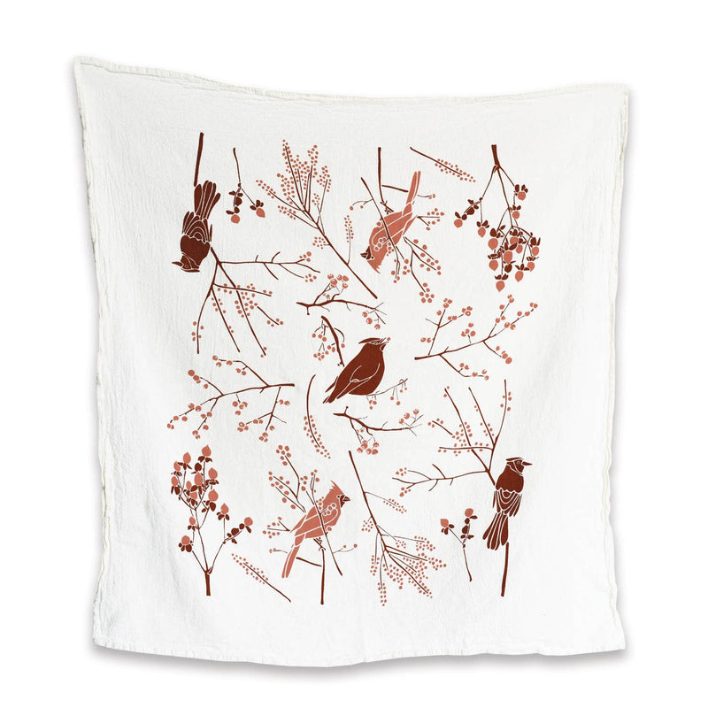 Birds + Berries Kitchen Tea Towel