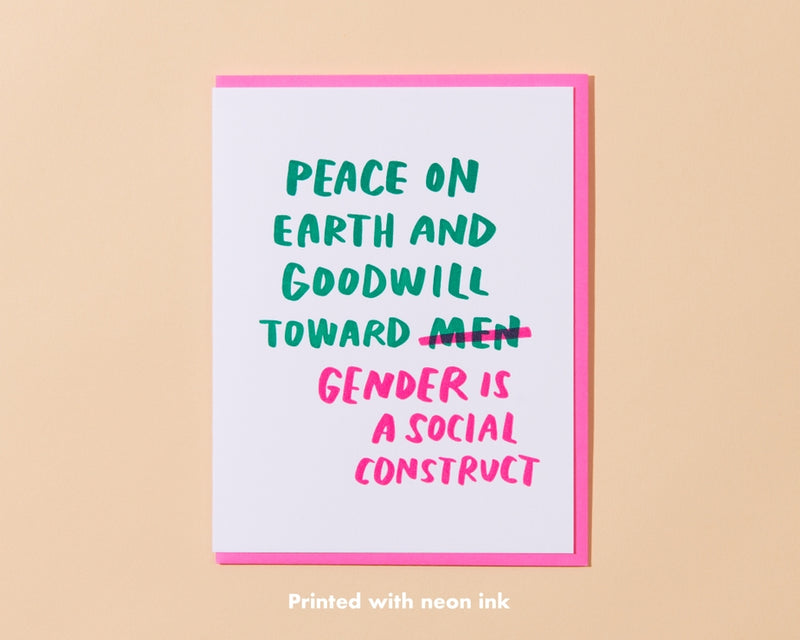 Gender is a Social Construct Holiday Card