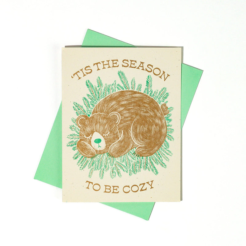 'Tis The Season Cozy Bear Holiday Card
