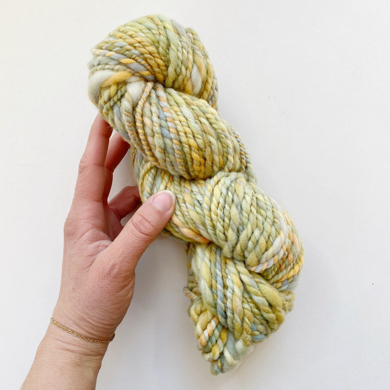 Spring Vibes Hand-Spun Bulky Targhee Wool Yarn