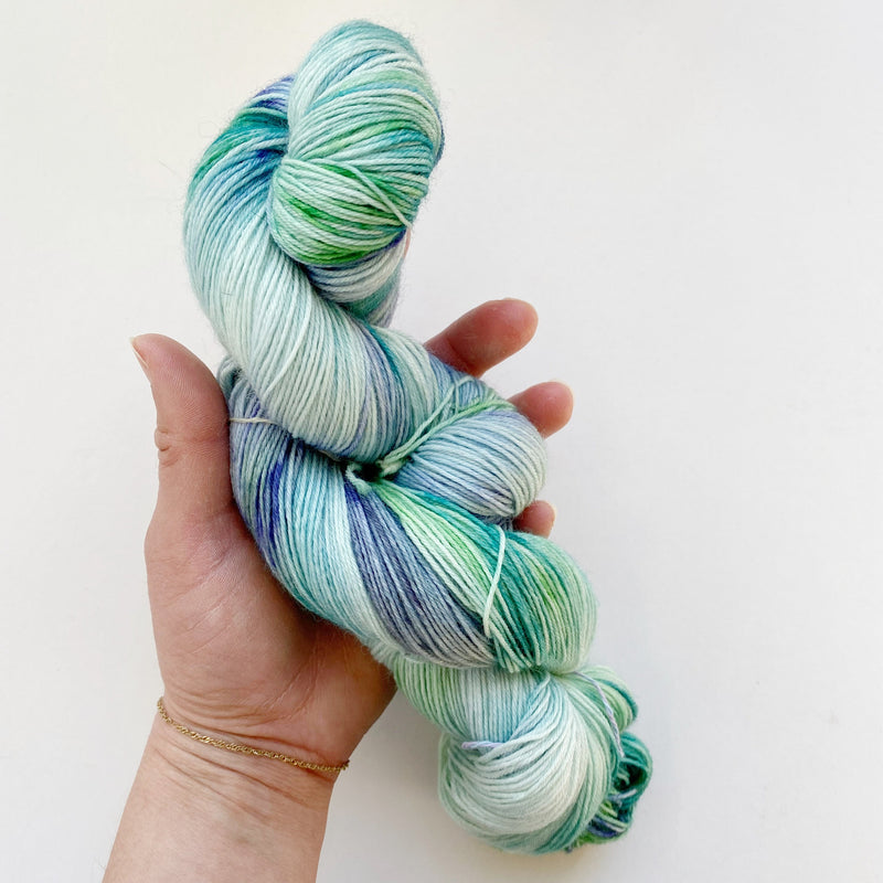 Summer Lake Hand-Dyed Blue-Faced Leicester Sock Yarn