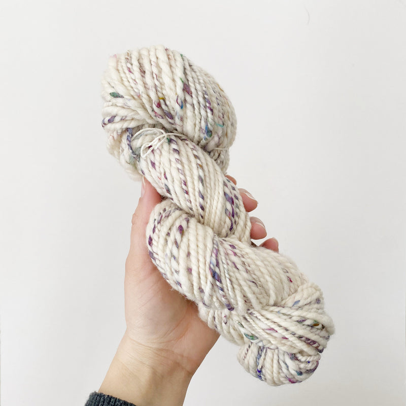 Corriedale and Silk Hand-spun Bulky Wool Art Yarn