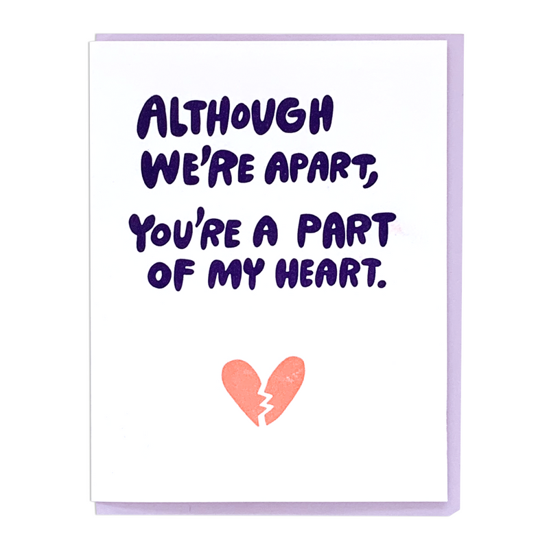 Distancing valentine's day card