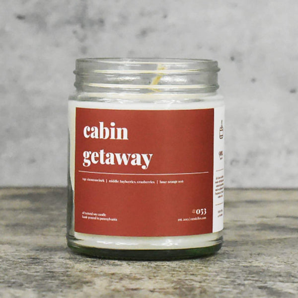 cabin getaway soy candle