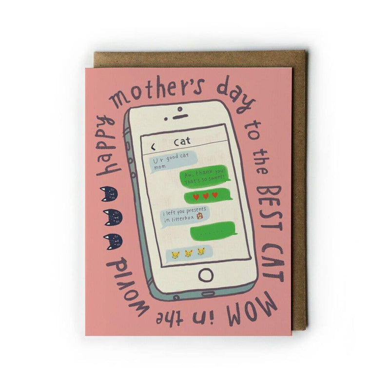Cat Mom Mother's Day Greeting Card