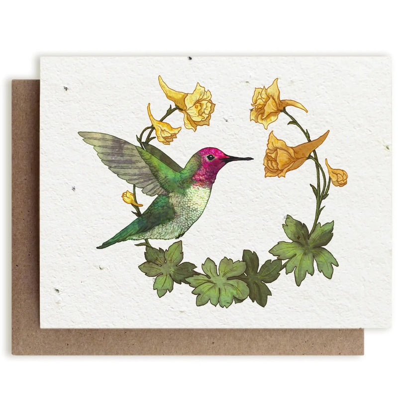 Hummingbird Plantable Card