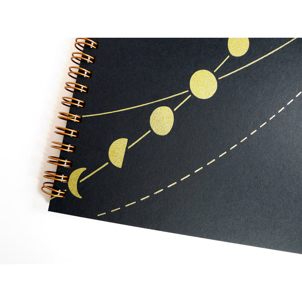 Moon Phase Lined Notebook