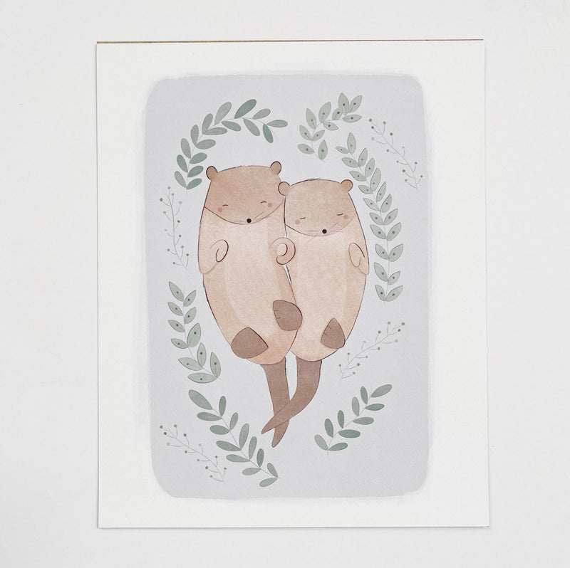 Otter Love Art Print