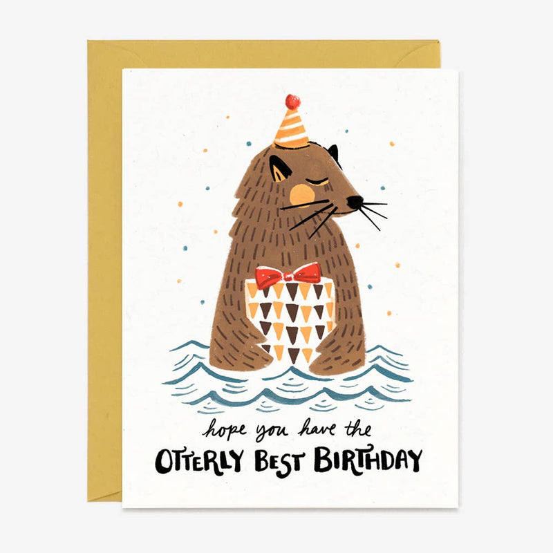 Otter birthday card