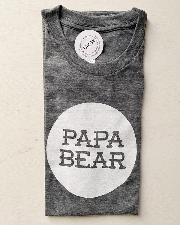 Papa Bear Shirt in Light Grey