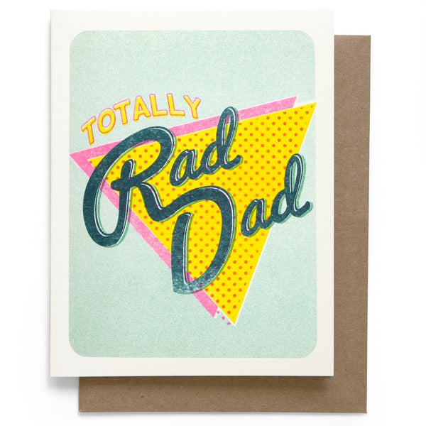 Totally Rad Dad 80s style greeting card