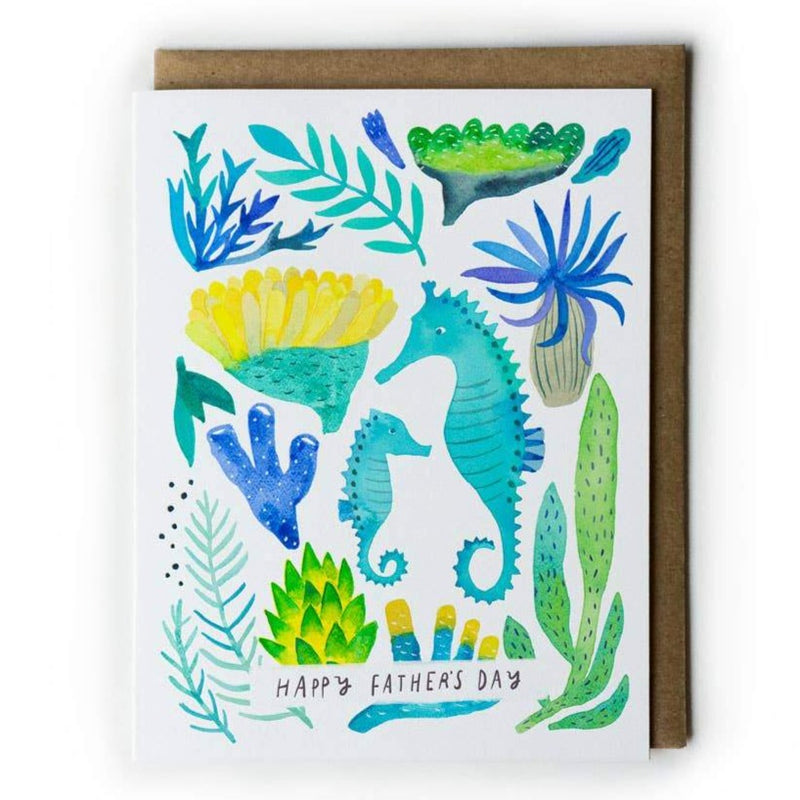 Father's Day card with seahorses